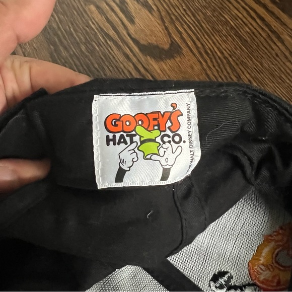 Vintage 2000s Y2K Disney Goofy Hat Co. Disneyland Adjustable  Velcro Black Hat - Picture 6 of 6